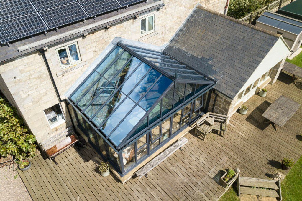 Ultraframe approved installer - installation of Glass roof conservatory installation in Somerset